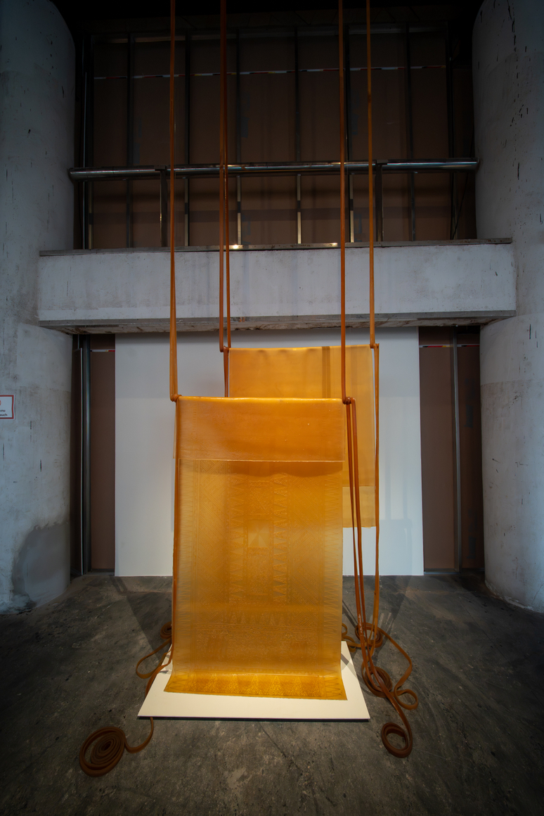 Rossella Biscotti, Princess of Kasiruta, 2019, Natural rubber, 230 &times; 105 cm and 210 &times; 100 cm