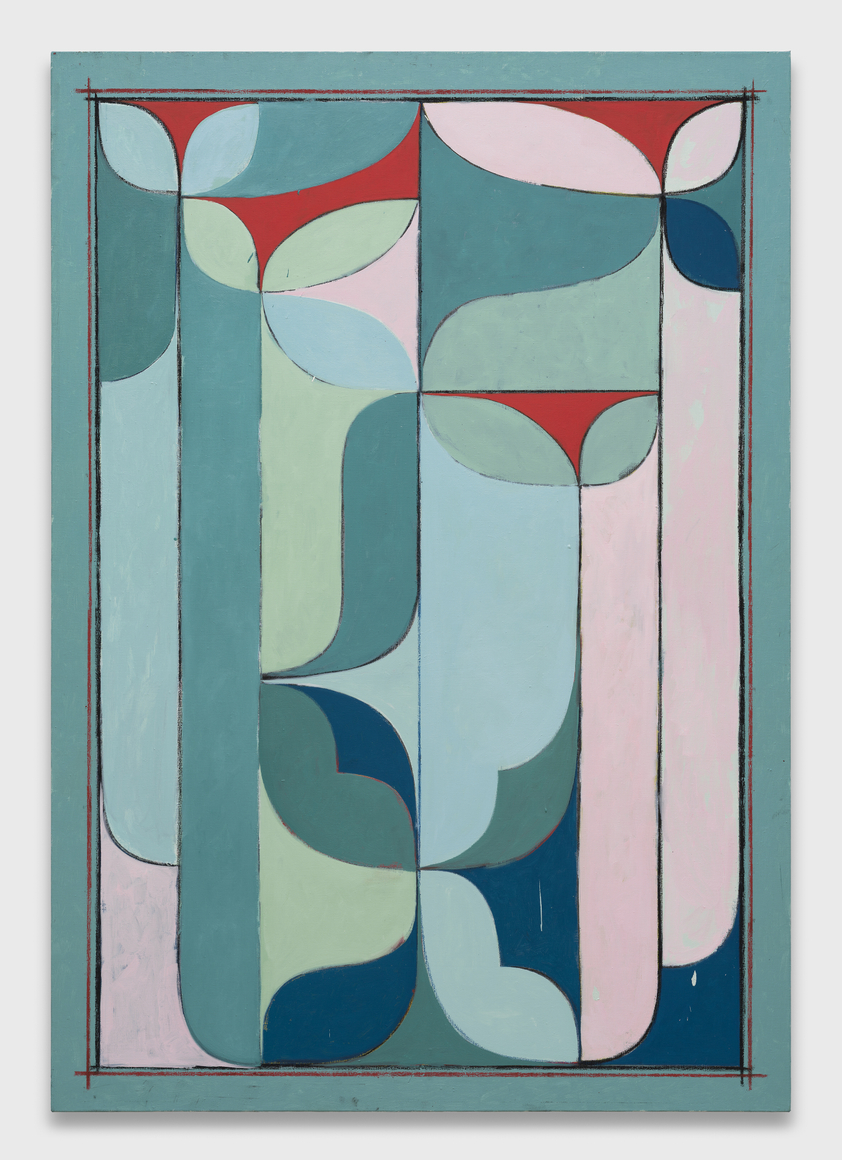 Kamrooz Aram, Arabesque Composition for Southern Light III, 2025, Oil, oil crayon and pencil on linen, 167.6 x 116.8 cm