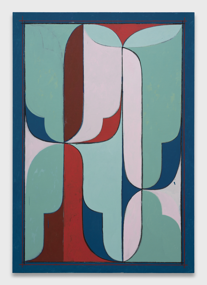 Kamrooz Aram, Arabesque Composition for Southern Light I, 2025, Oil, oil crayon and pencil on linen, 167.6 x 116.8 cm