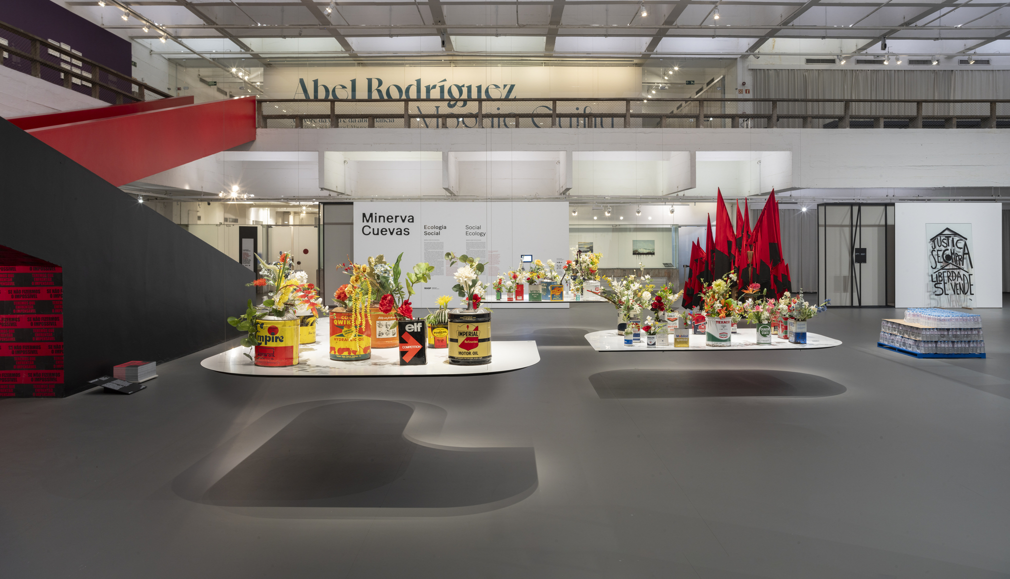 installation view of minerva cuevas: social ecology, museu de arte de s&atilde;o paulo (masp), s&atilde;o paulo, 2025. photo: eduardo ortega, 