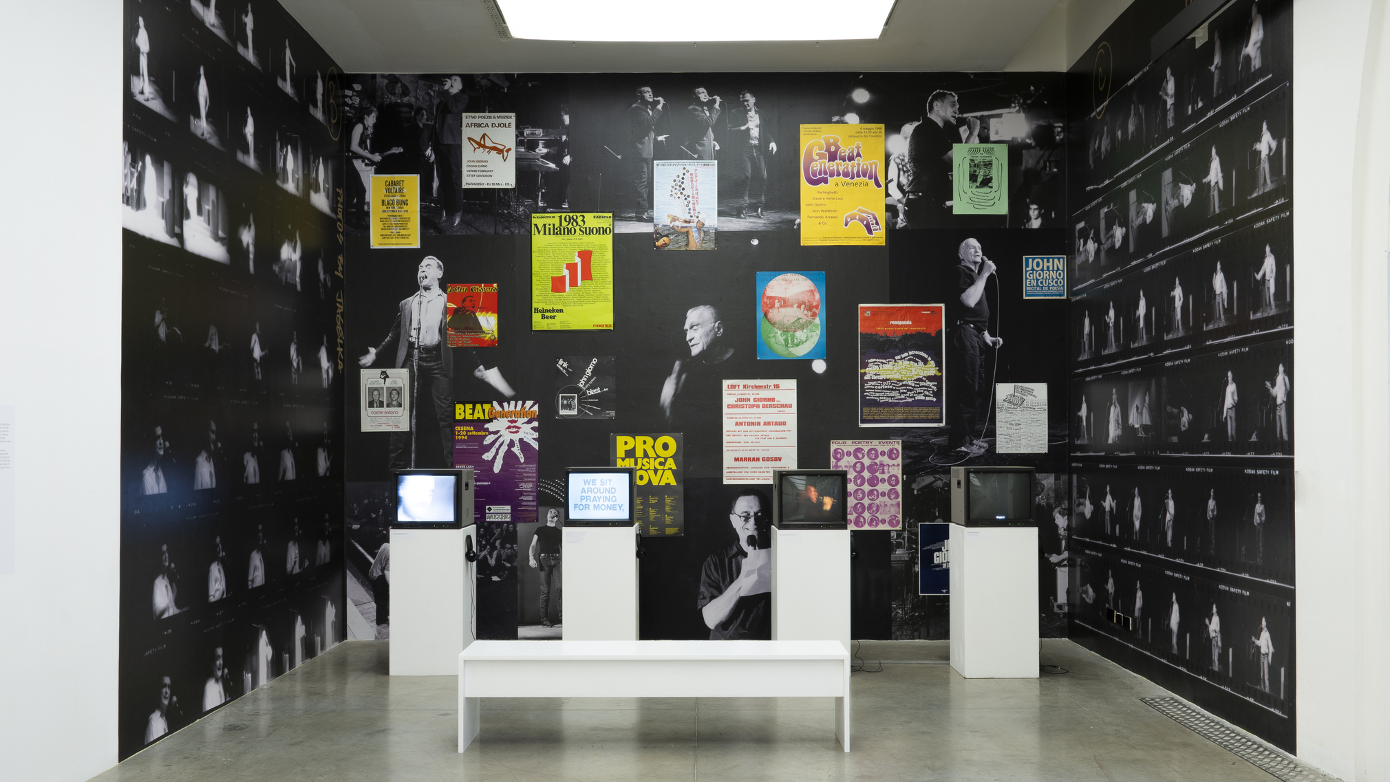installation view&nbsp;john giorno: the performative word, museo d'arte moderna di bologna, 2026. courtesy museo d'arte moderna di bologna, settore musei civici, comune di bologna. photo: ornella de carlo, 
