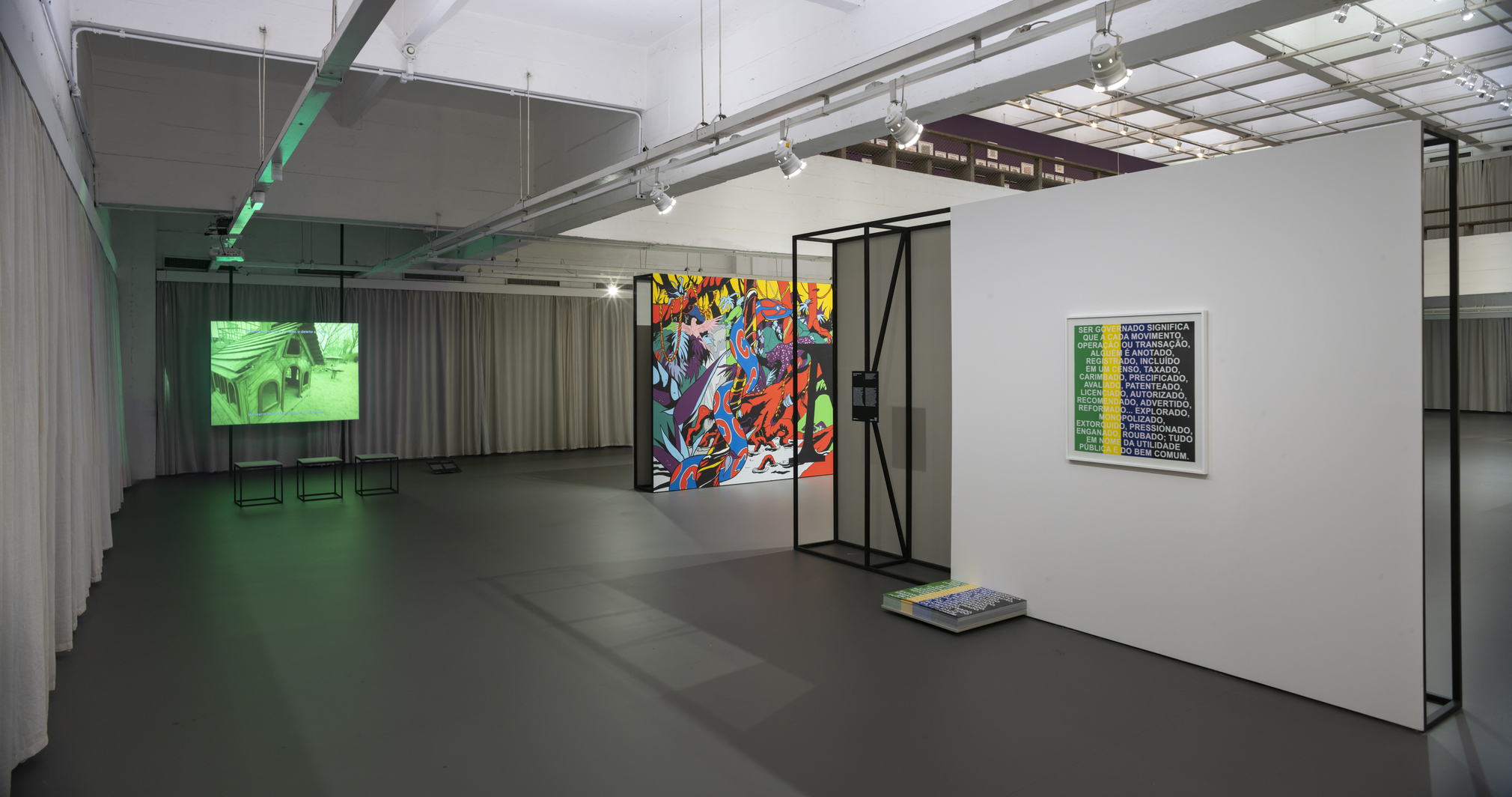 installation view of minerva cuevas: social ecology, museu de arte de s&atilde;o paulo (masp), s&atilde;o paulo, 2025. photo: eduardo ortega, 