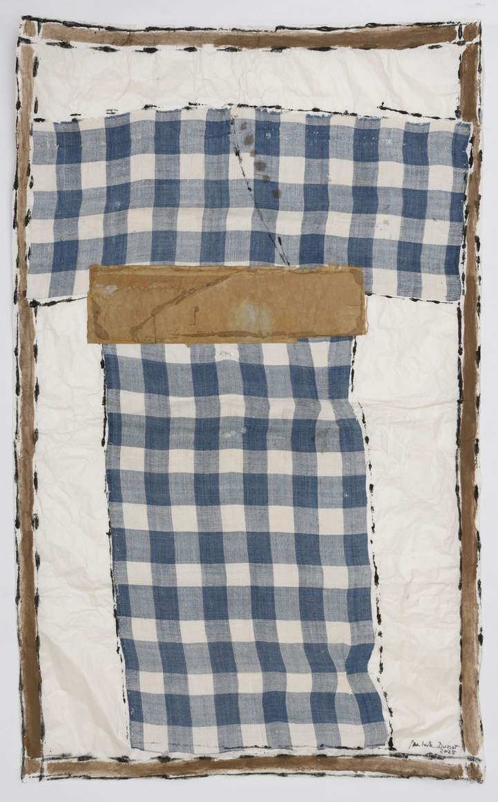Isabella Ducrot, Checkered Dress on paper, 2025