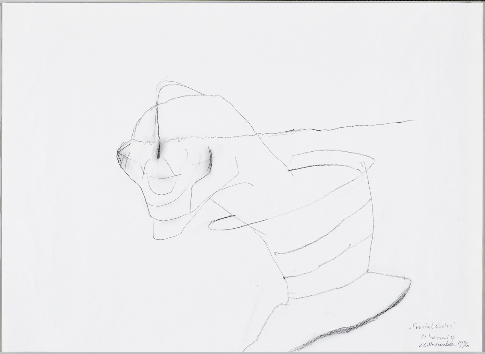 Maria Lassnig, Frontal circles, 1996