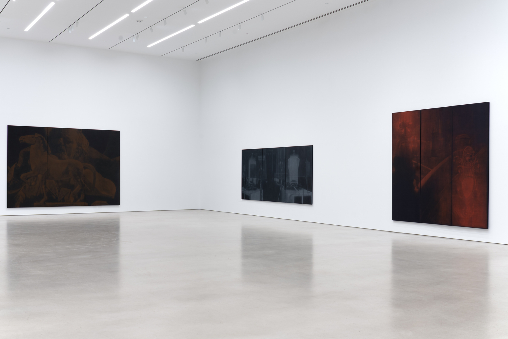 Installation view, Troy Brauntuch, Petzel, 2026.