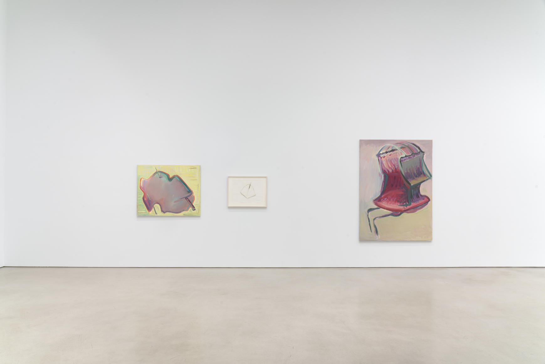 Installation view, Maria Lassnig, Petzel, 2026. &copy; Maria Lassnig Foundation. Courtesy of the artist and Petzel.&nbsp;