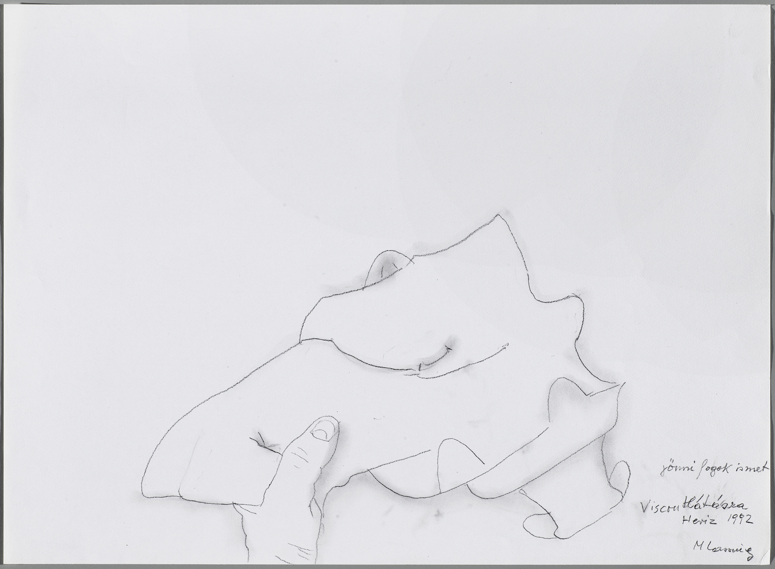 Maria Lassnig, J&ouml;nni fogok ismet &ndash; Viszontl&aacute;t&aacute;sra (I will come again &ndash; goodbye), 1992