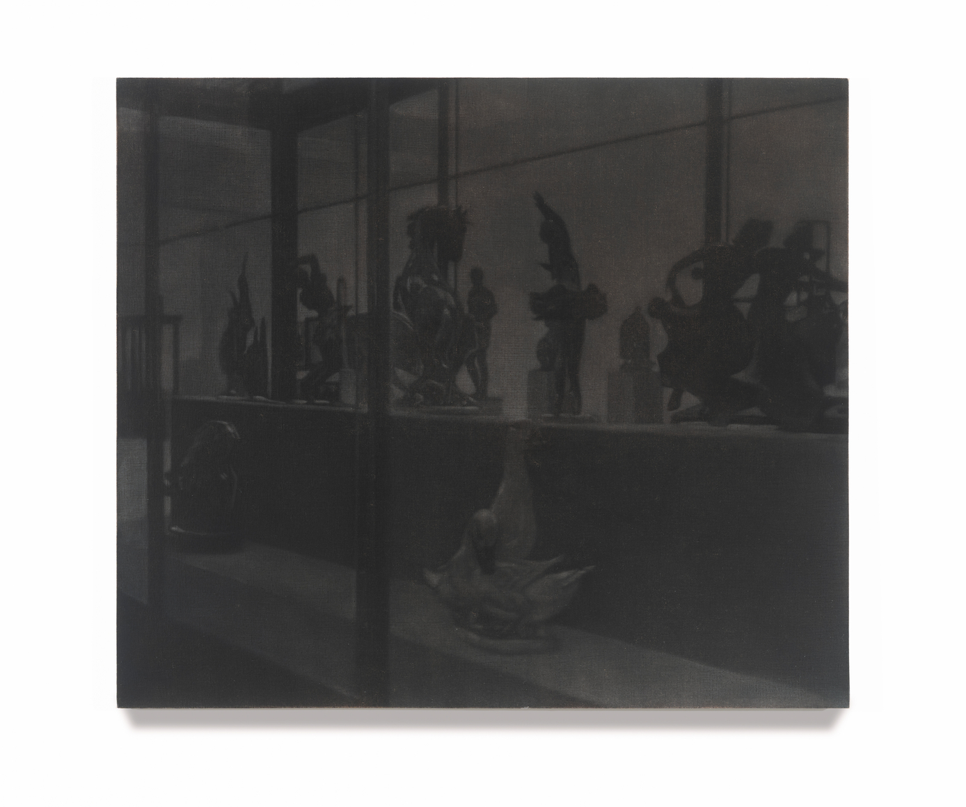 Troy Brauntuch, Untitled (Display case with horse and ballet dancer),&nbsp;2025