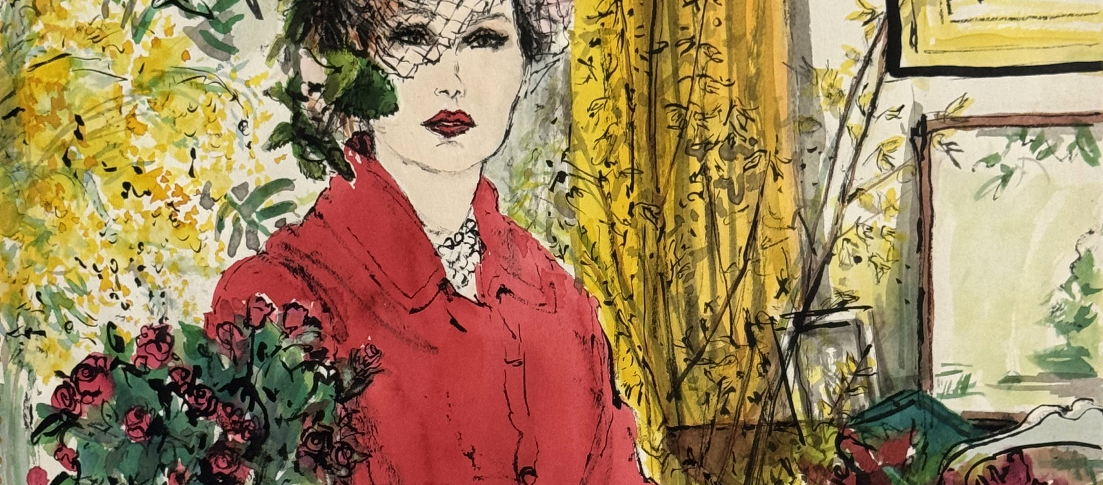 Woman in Red Suit by Saul Bolasni