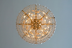 Zoe Strauss,&nbsp;Chandelier in Trump Plaza Lobby, Columbia Pl Entrance_9274. Atlantic City, NJ. July 2015, Archival Inkjet Print