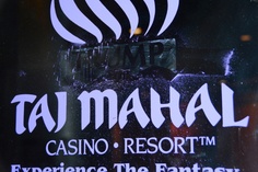 Zoe Strauss, Trump Name Razored Off Trump Taj Mahal Sign. Atlantic City, NJ. July 2017, Archival Inkjet Print&nbsp;