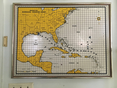 Zoe Strauss,&nbsp;Hurricane Tracking Chart, Annette Bowman&rsquo;s Home. Berwick, LA. September 2017, Archival Inkjet Print&nbsp;