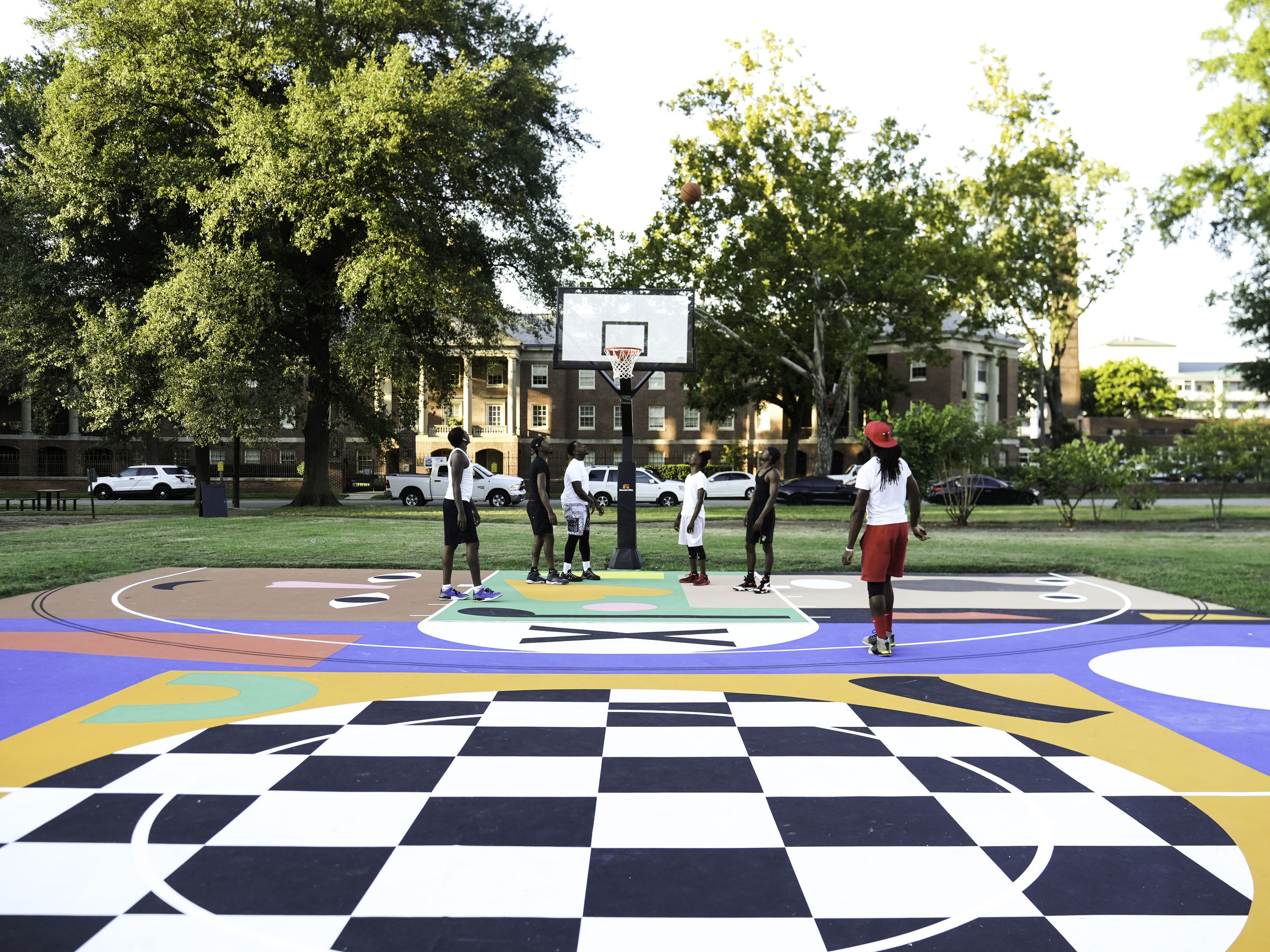 Basketball court at Chickasaw Heritage Park Project Backboard, Memphis, Tennessee