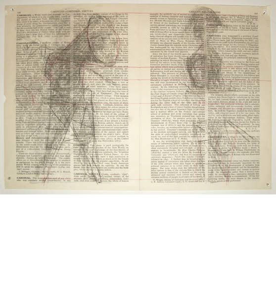 William Kentridge, Fragments for Georges Melies , (page 576 Falcone-Falconry/ Page 545 Eye, Diseases of the), 2003