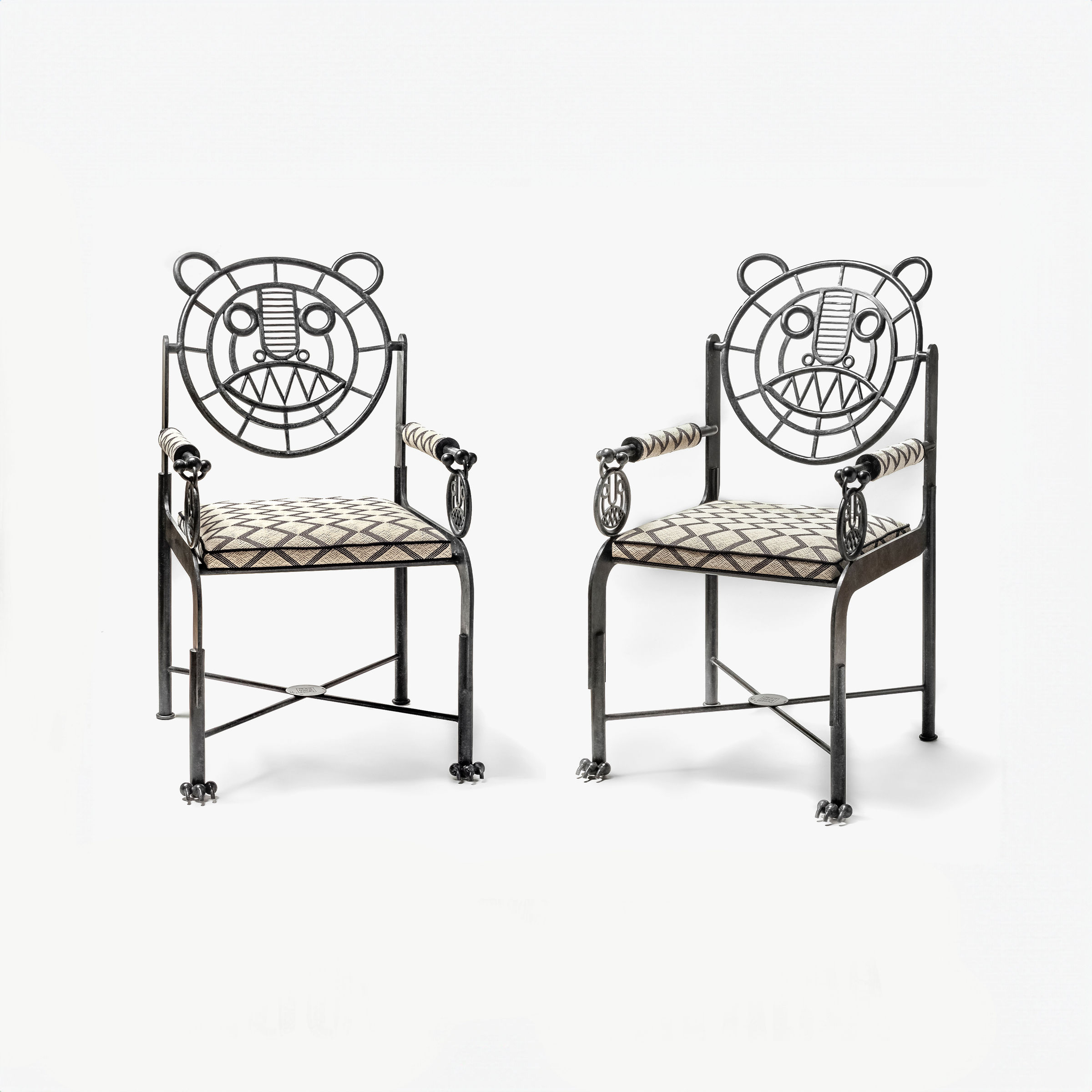 Jean-Marie Fiori Pair of Darius Chairs, 2019
