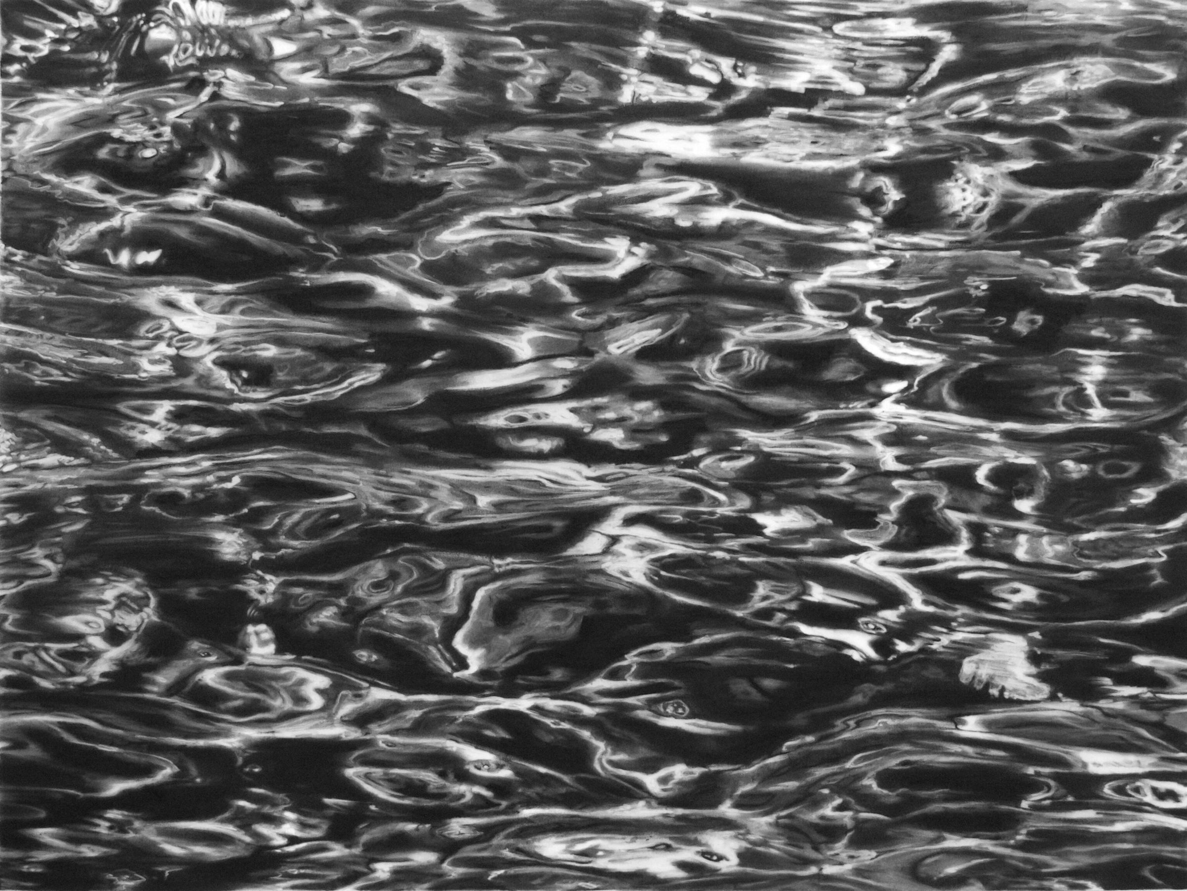 Robert Longo, Study for Reflecting Water, 2015