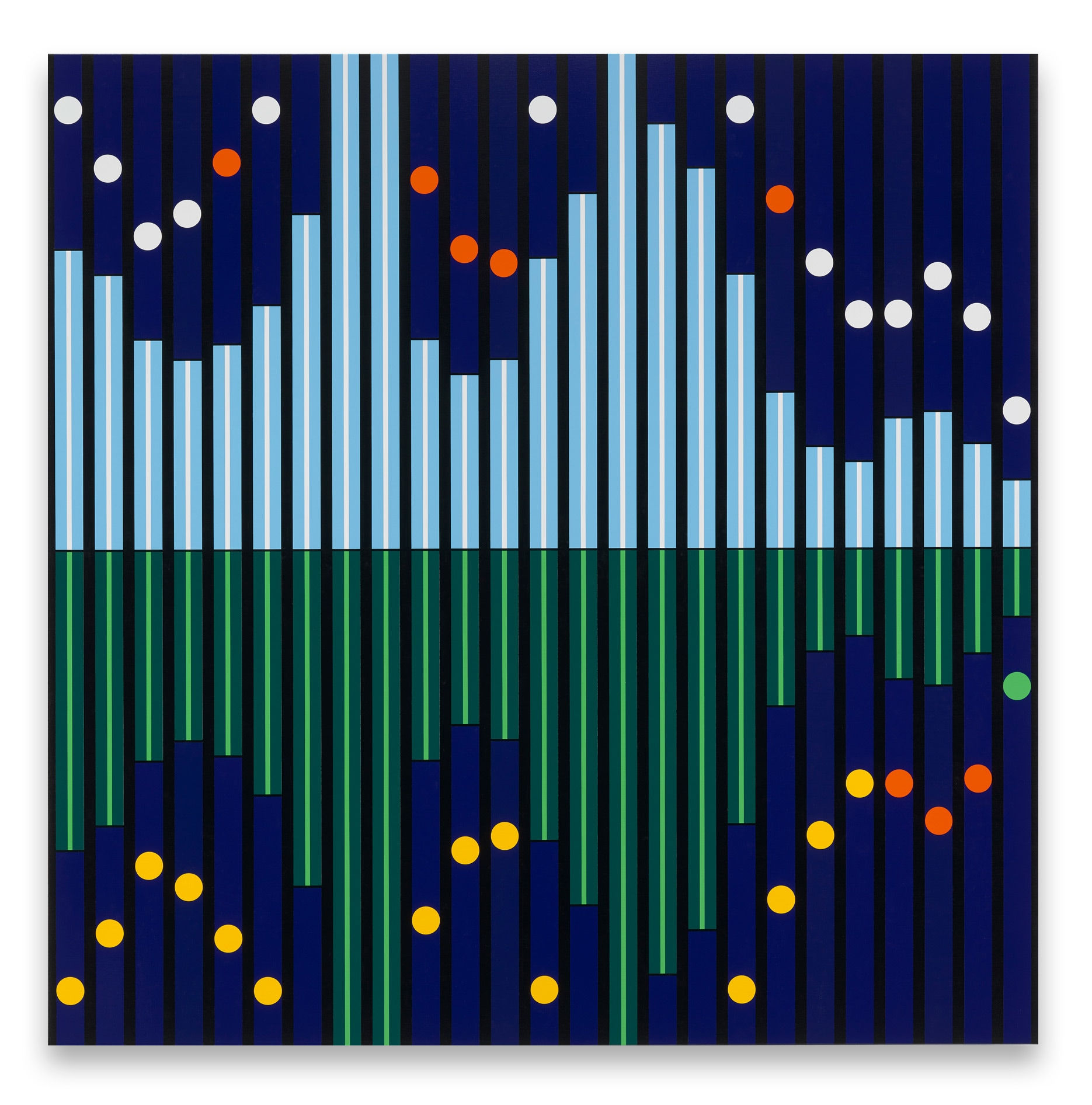 Sarah Morris, Five Seconds Away [Sound Graph 4], 2017