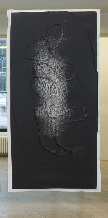 Seth Price Ritual, 2009 UV-cured inkjet on high-impact polystyrene vacuum-formed over rope 243.8 x 121.9 cm / 96 x 48 inches
