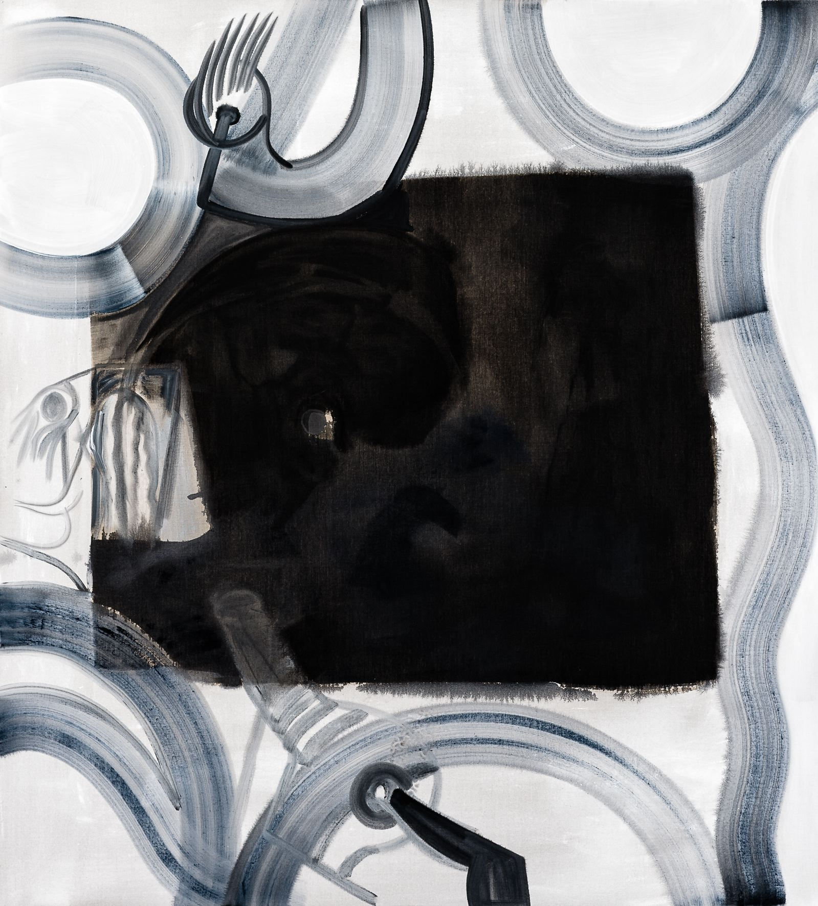 Tobias Pils, Untitled (black m.), 2016