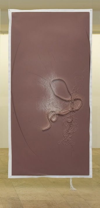 Seth Price Big And, 2009 UV-cured inkjet on high-impact polystyrene vacuum-formed over rope 243.8 x 121.9 cm / 96 x 48 inches