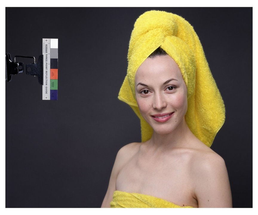 Christopher Williams, Kodak Three Point Reflection Guide, 1968 Eastman Kodak Company, 1968. (Meiko smiling), Vancouver, B.C., April 6, 2005, 2005