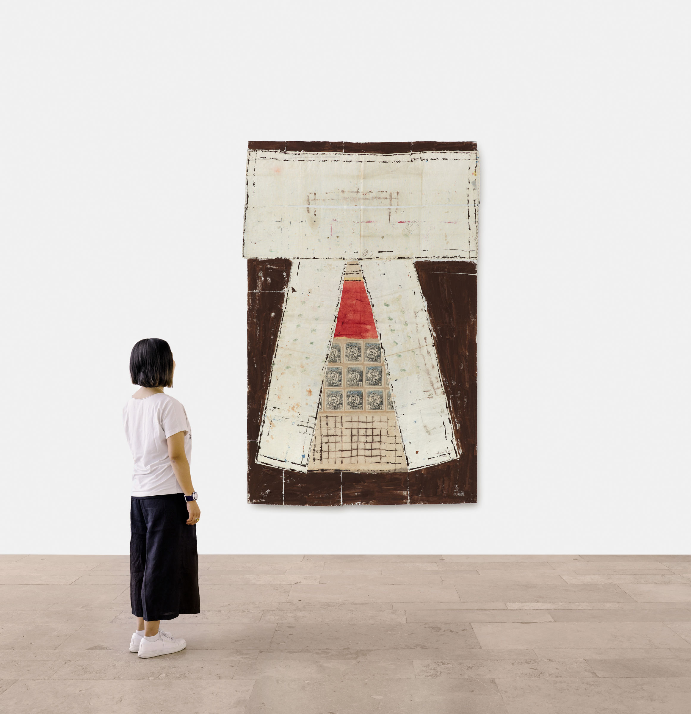ISABELLA DUCROT Robe (from the series Arazzi), 2020 Mixed media on textile 230 x 145 cm 90.5 x 57.1 inches...