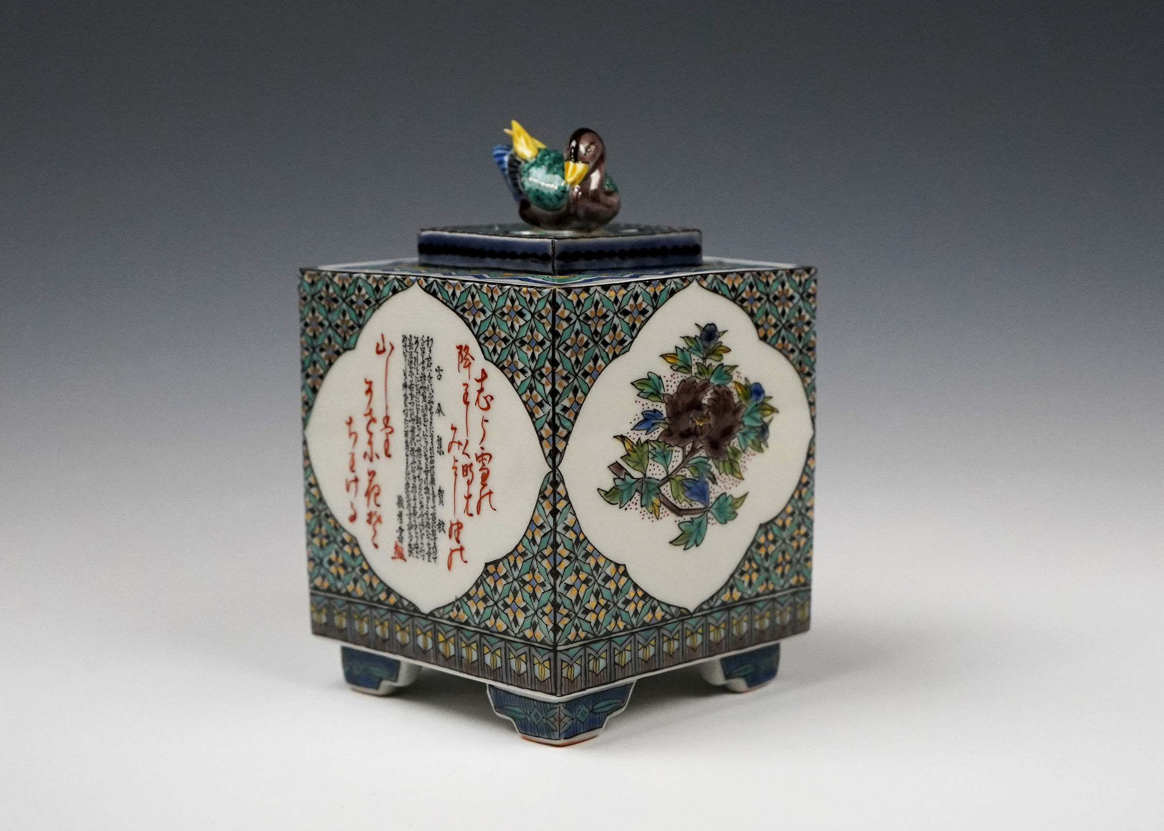 Tamura Keisei 田村敬星, Kokin Wakashū Bird Knob Incense Burner