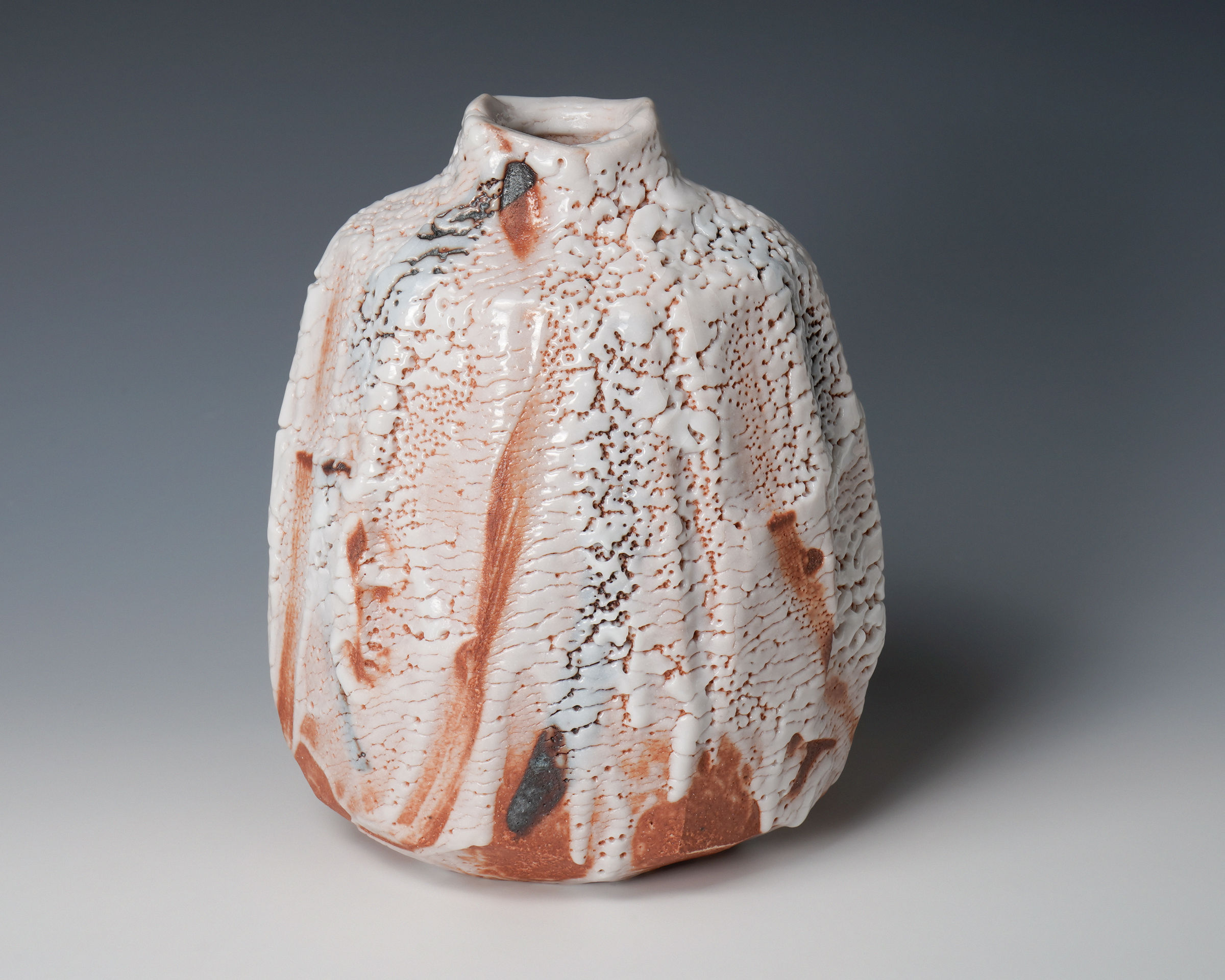 Hayashi Shotaro 林正太郎, Shino Flat Jar 扁壷 | Dai Ichi Arts