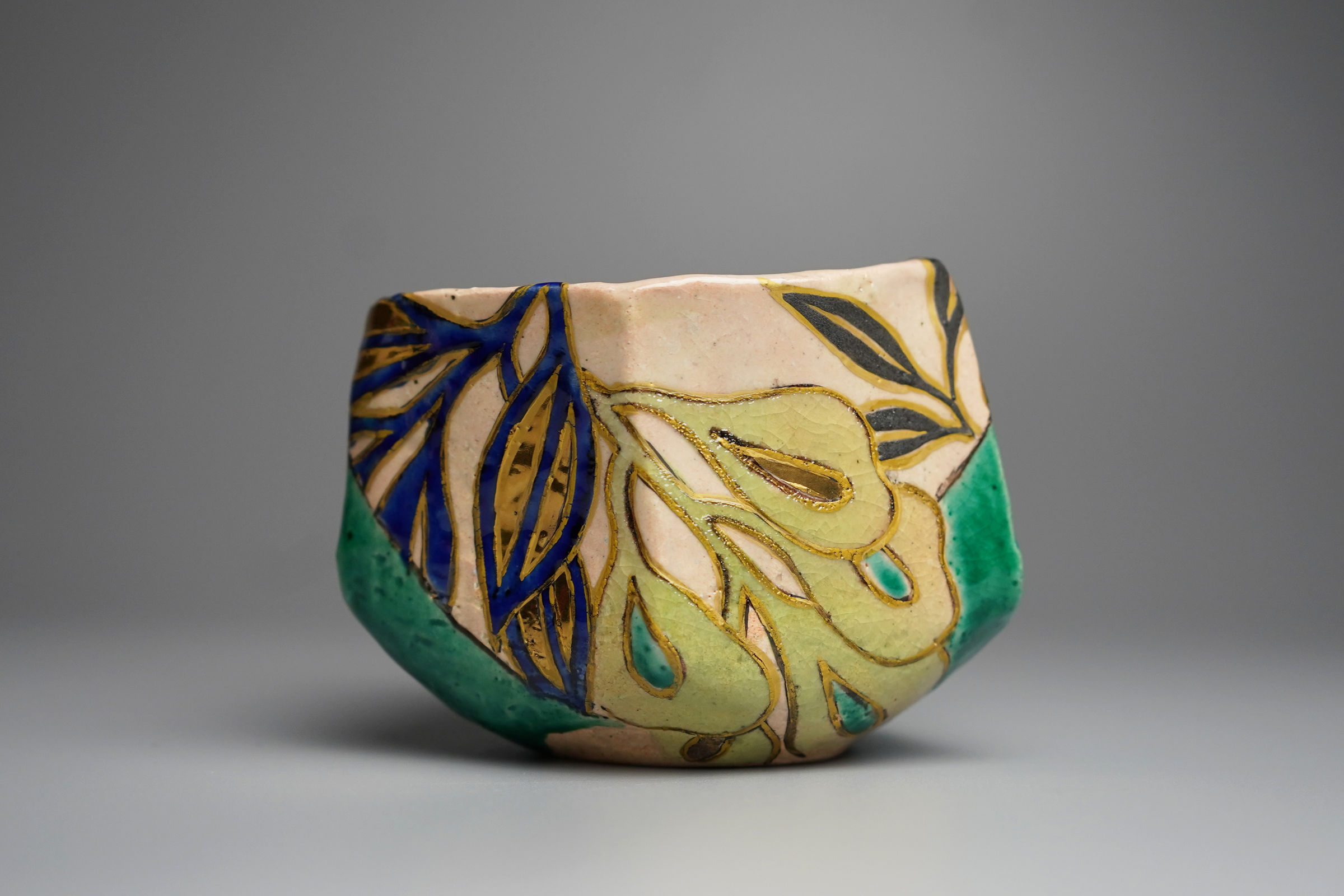 Nakamura Takuo 中村卓夫, Square Teabowl 角々碗, 2010s | Dai Ichi