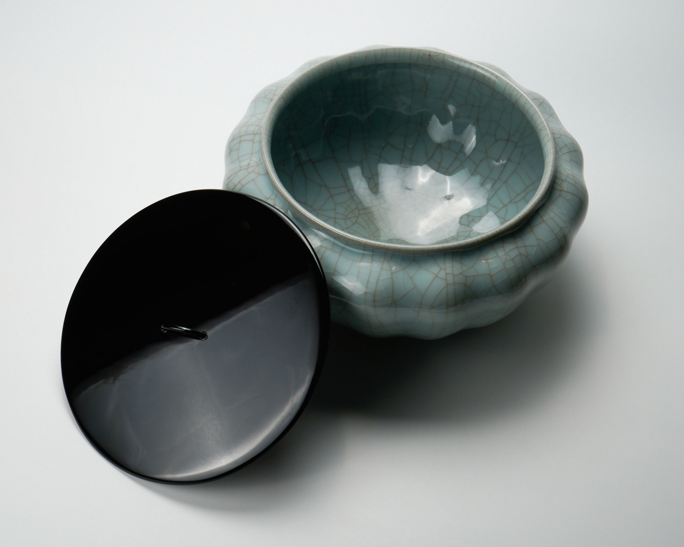 Kawase Shinobu 川瀬 忍, Celadon water jar 青磁水指, Late 1980's