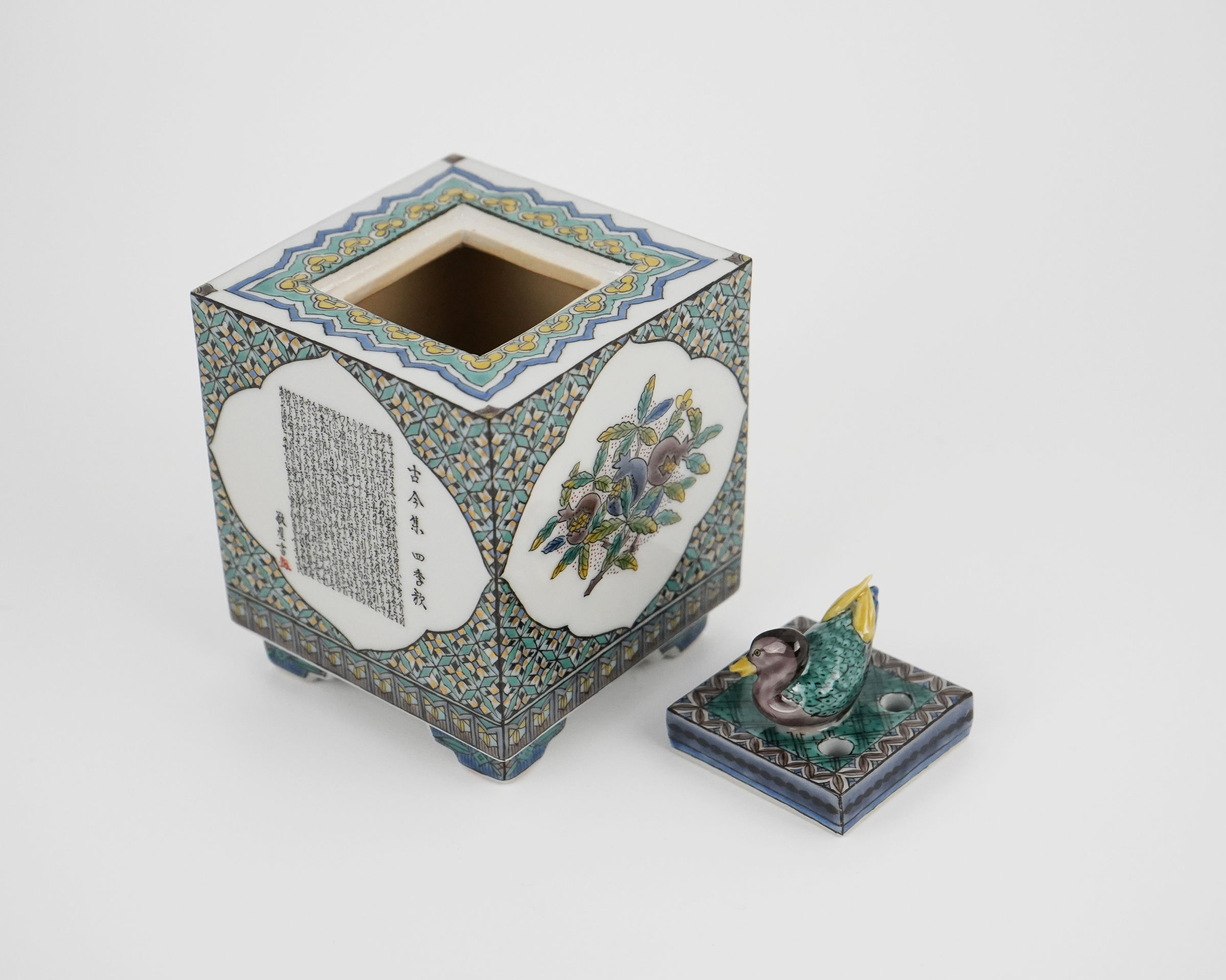 Tamura Keisei 田村敬星, Kokin Wakashū Bird Knob Incense Burner