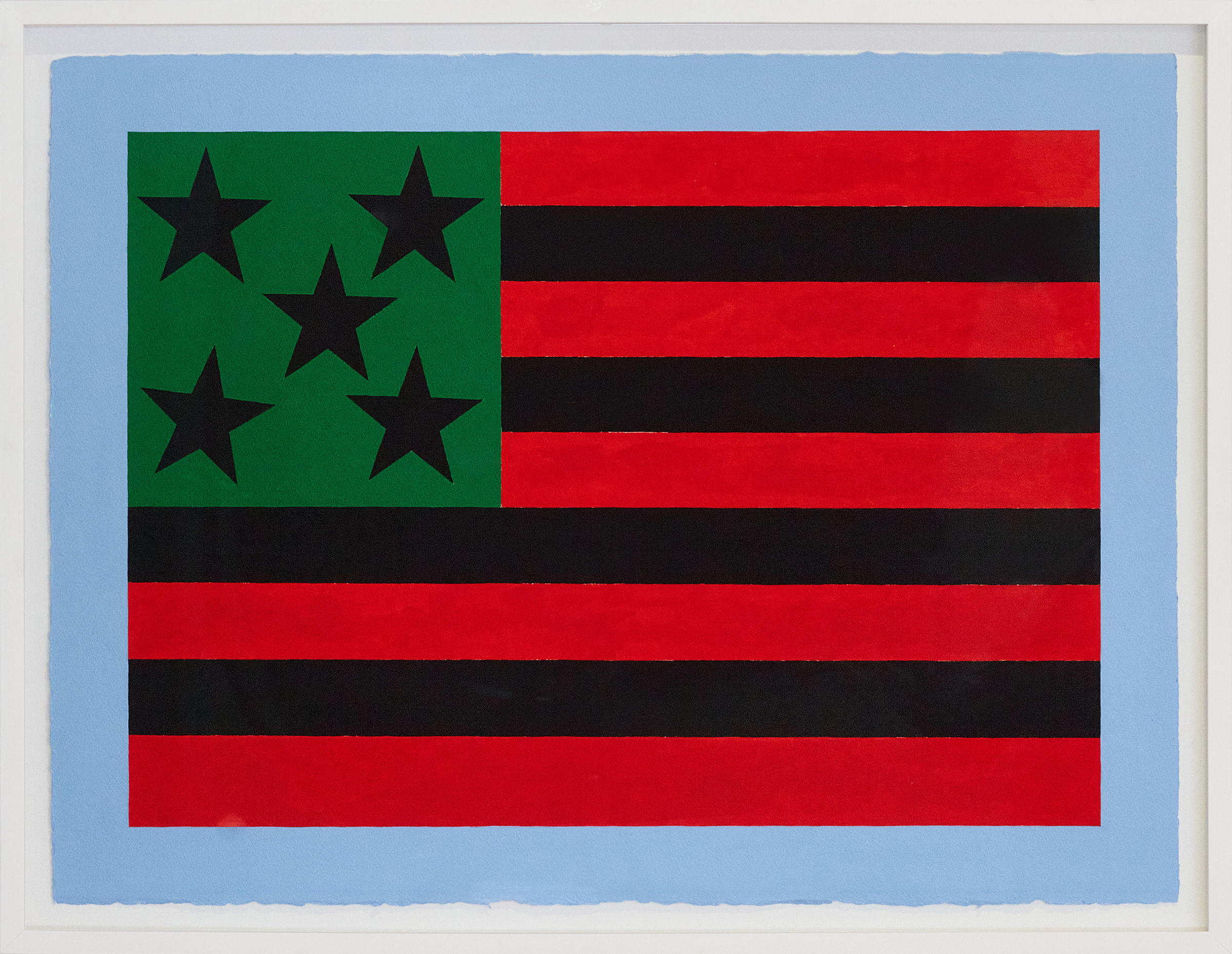 Blue # 1 , 2024 Unique gouache on paper 22 x 30"