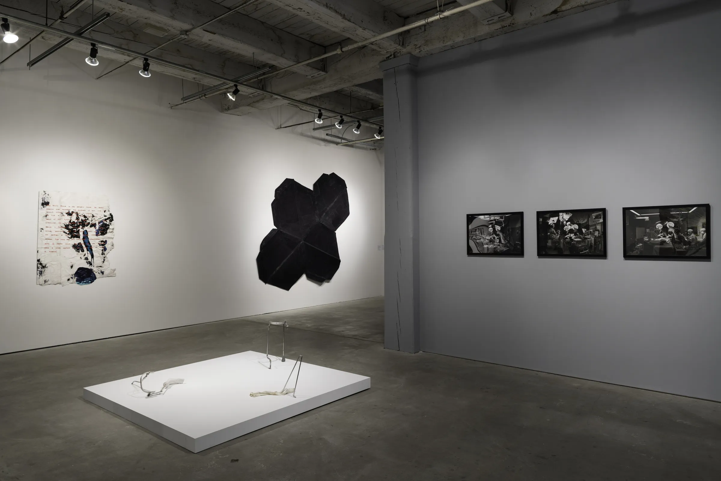 Installation view, 'I don’t know you like that: The Bodywork of Hospitality', Bemis Center for Contemporary Arts, 2021. Ph: Colin Conces