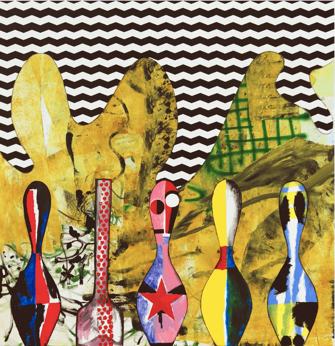 夏琳-冯-海尔 1960年出生于德国美因茨 现居纽约 夏琳-冯-海尔的抽象画、素描及拼贴画通过丰富深邃的层次呈现出一种神秘的视觉体验，作品充满了令人惊讶的并置和互动。在创作中她坚决反对保持一个连贯的叙事或标志性风格，而是追求表现形式的多样性。冯-海尔作品中大胆的线条和造型，以及抽象的形状和图案都体现出艺术家高度的感知力和创造力。她的构图具有独特的活力和能量，并充满了幽默感，但同时又不惧怕诗意的深度和悲怆。 冯-海尔的作品中所呈现的一系列的经验和情感往往是对立的。它们创造出一种耐人寻味的矛盾和紧张感，并给观众带来了一连串奇异而微妙的联想。她的画作看似随意，实则是深思熟虑的，从而达到一种美学上的平衡。其大胆且和谐的色调以及近乎如平面印制的画面质感让观者赞叹。