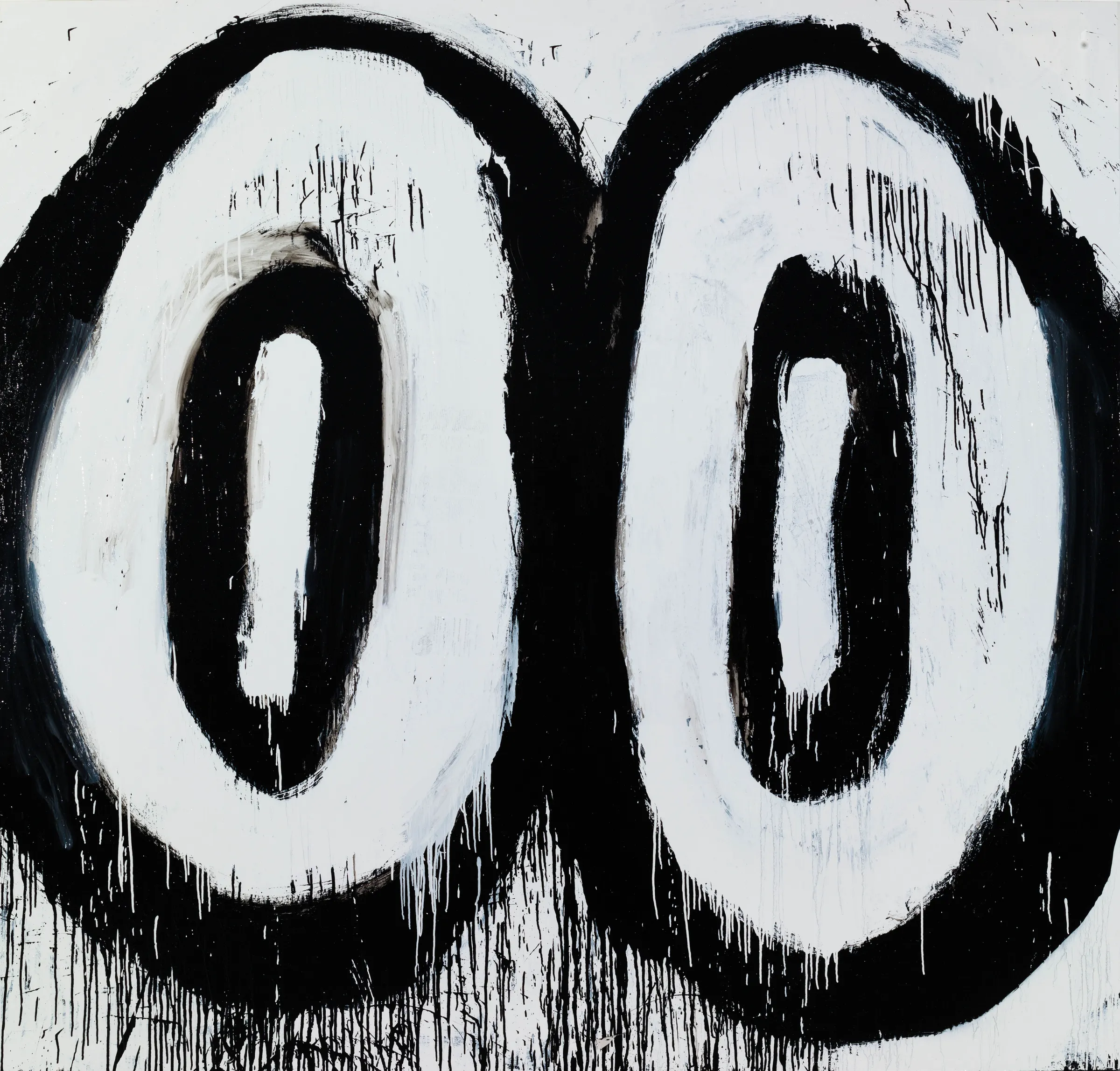 乔伊斯-彭萨托以将大众熟知的流行人物绘制成爆炸性的大型肖像，并同时把他们渲染成即具有喜剧性，又具有威胁性的形象而闻名。她画笔下反复出现的角色包括荷马-辛普森、格劳乔-马克斯、米老鼠，以及一个被艺术家称为 '榨汁机 '的形象。彭萨托愤怒的笔触和流走飞溅的水滴充斥着整个画面，以此把这些画面形象的阴暗面以及复杂的感情彻底地激发了出来。