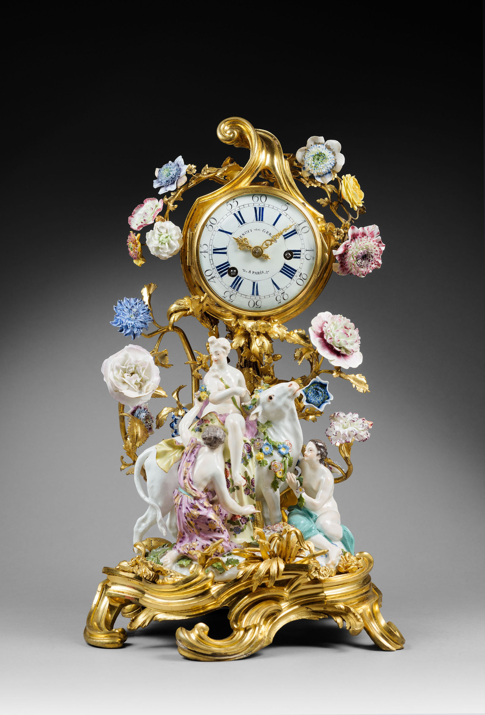 Gérard Benoît , A Louis XV mantel clock “Europa and the Bull” by