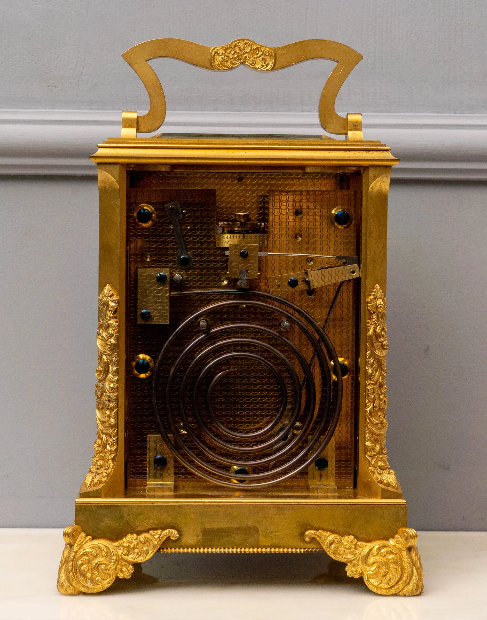 Dent of London, A VICTORIAN GILT-BRASS STRIKING GIANT CARRIAGE