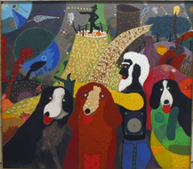 Roy De Forest, 'Watching for the Outriders,' 1976-77