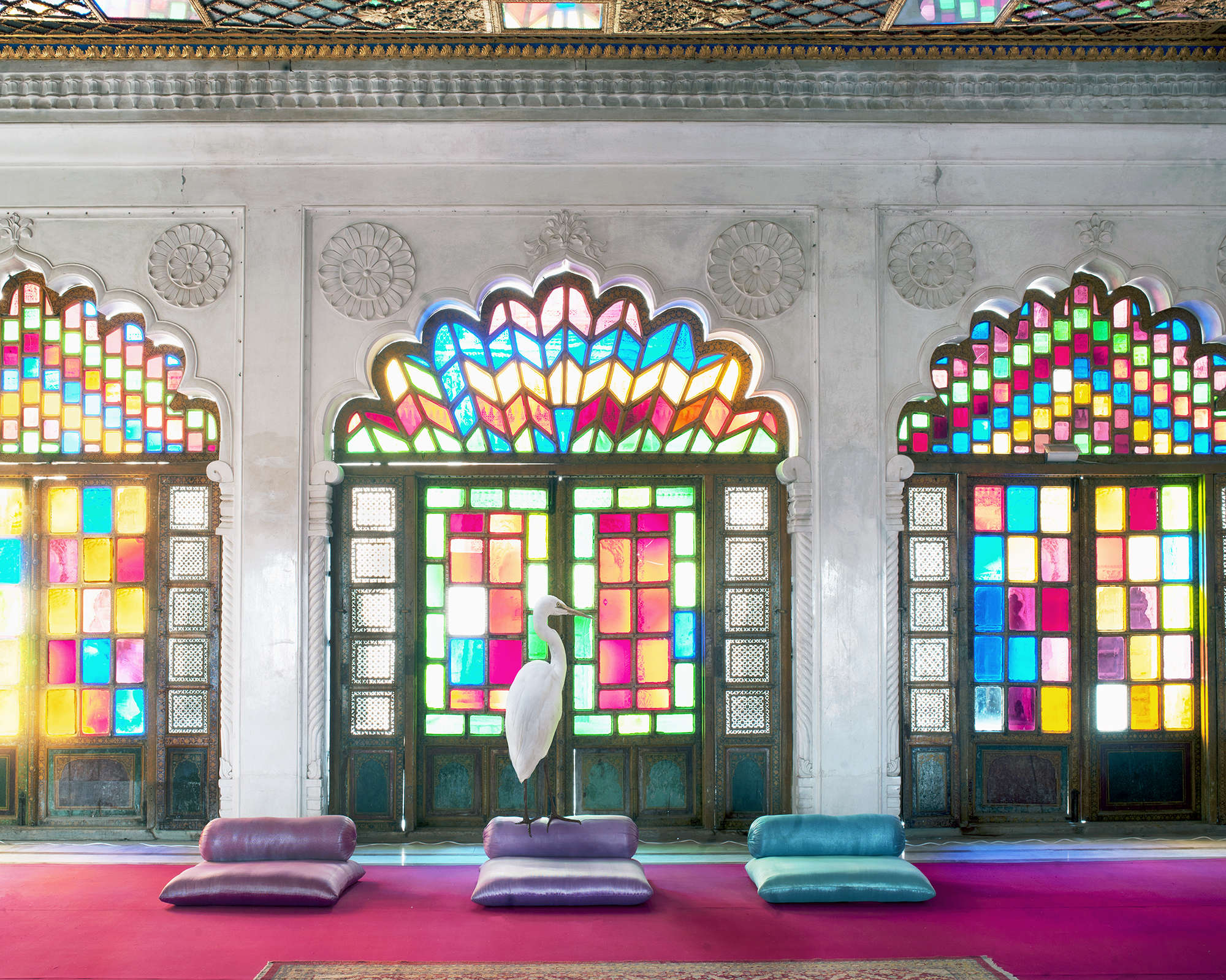 Karen Knorr, The Lifting of Purdah, Moti Mahal, Mehrangarh Fort, Jodhpur, 2013