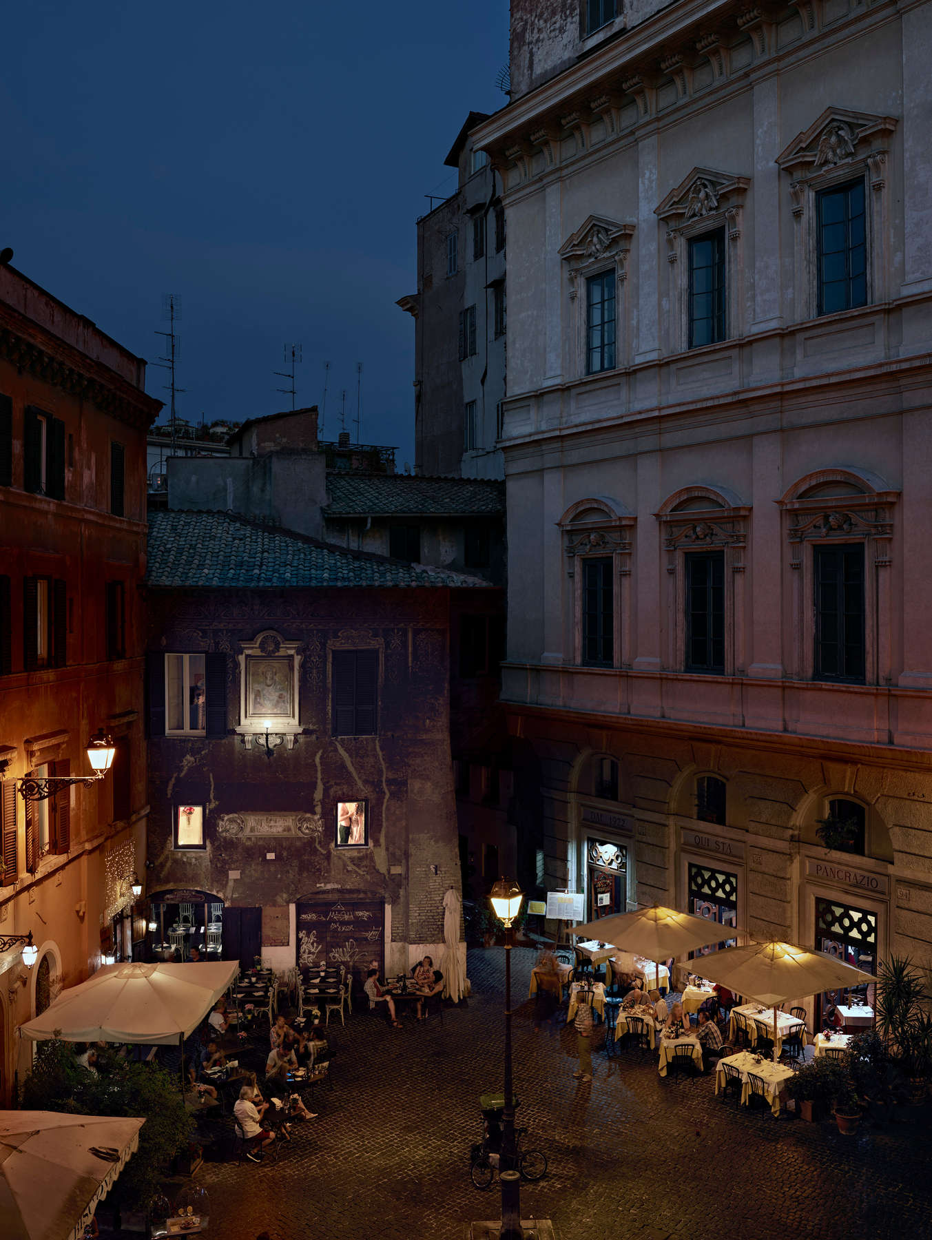 Red Flowers, Campo de' Fiori, Rome, Italy