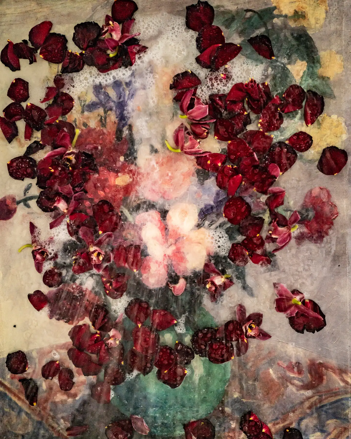 Orchids, Roses, & Oil painting (Soaking) Rockport, Maine