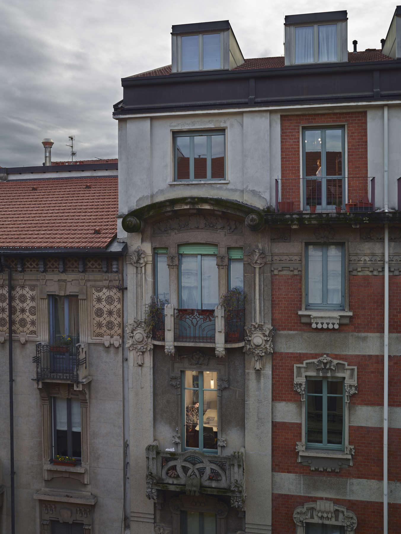 Working with a Glass of Wine, Via Giuseppe Revere, Milan, Italy