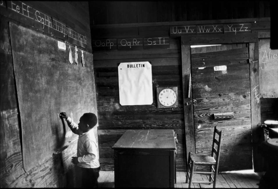 Bruce Davidson, Untitled, Time of Change (Boy at Blackboard), 1965
