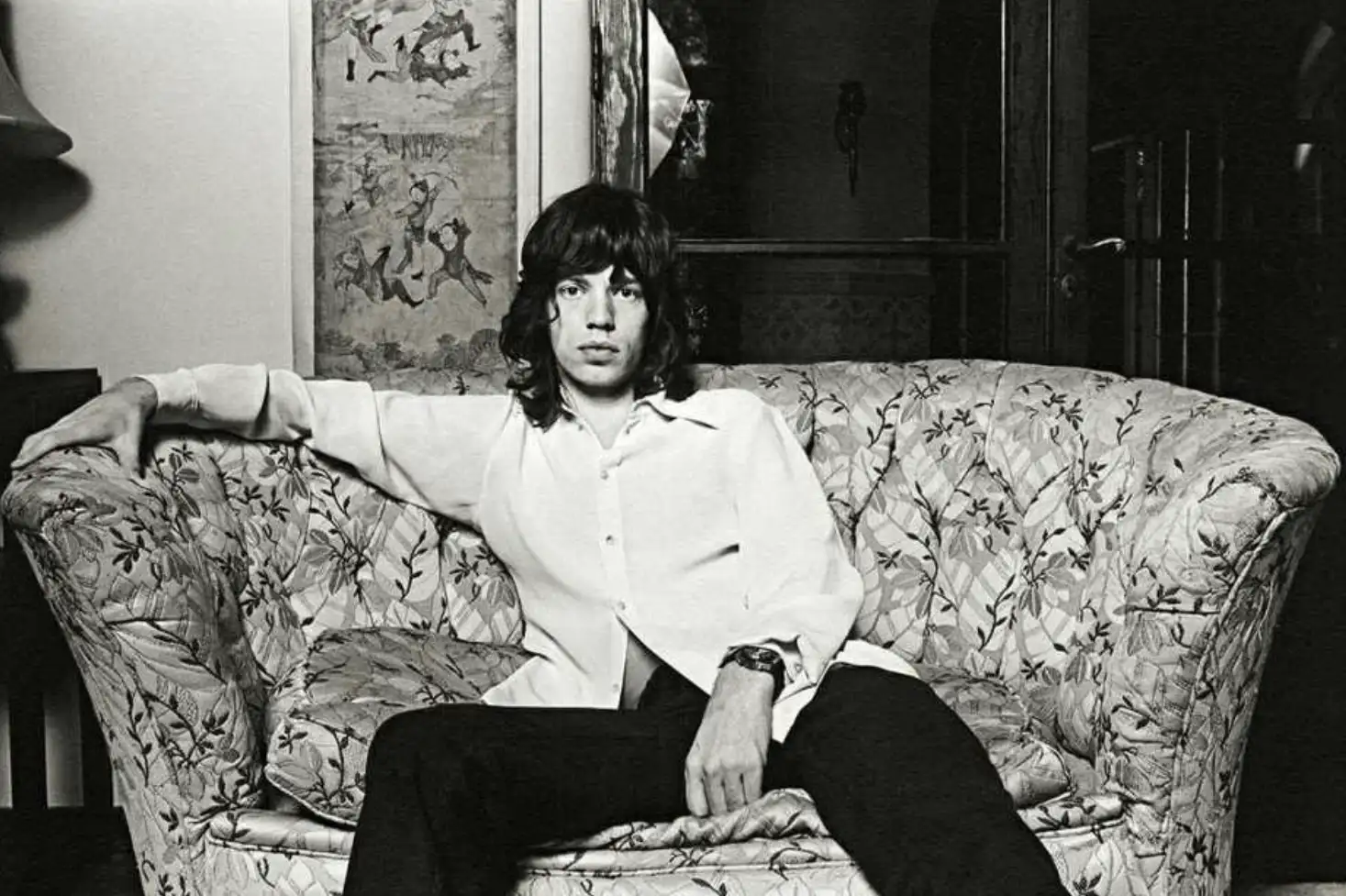 Norman Seeff, Mick Jagger, Los Angeles, "Mick on the Couch", 1972
