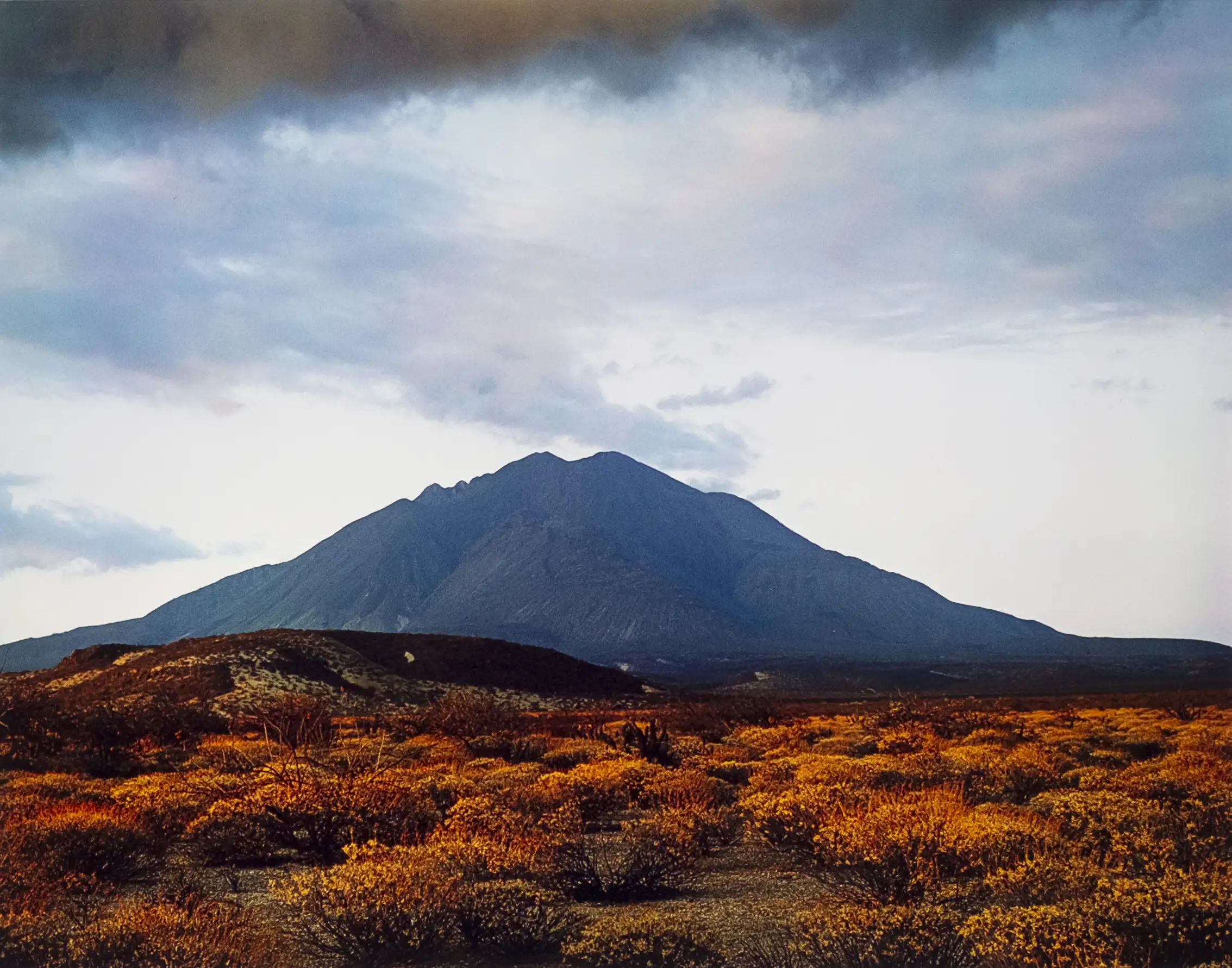 Sunset behind Las Tres Virgenes Volcano, Near Mezquital, Baja, California, August 12
