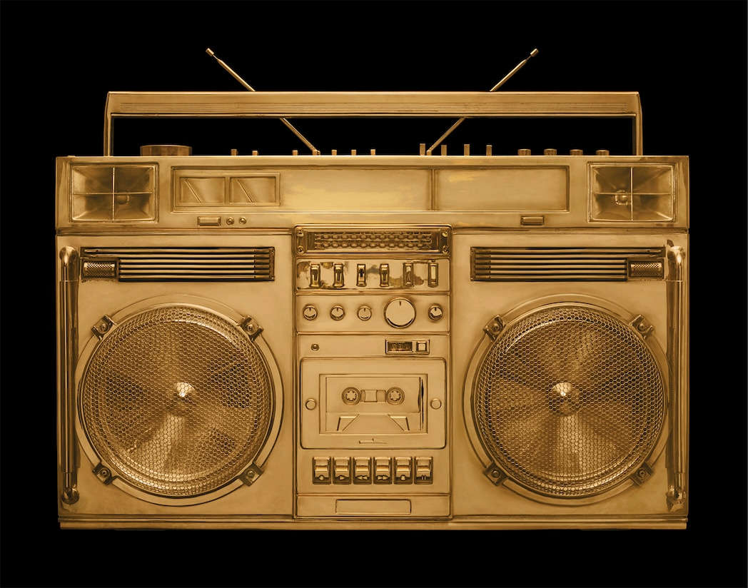 Gold on Black Boombox V.001