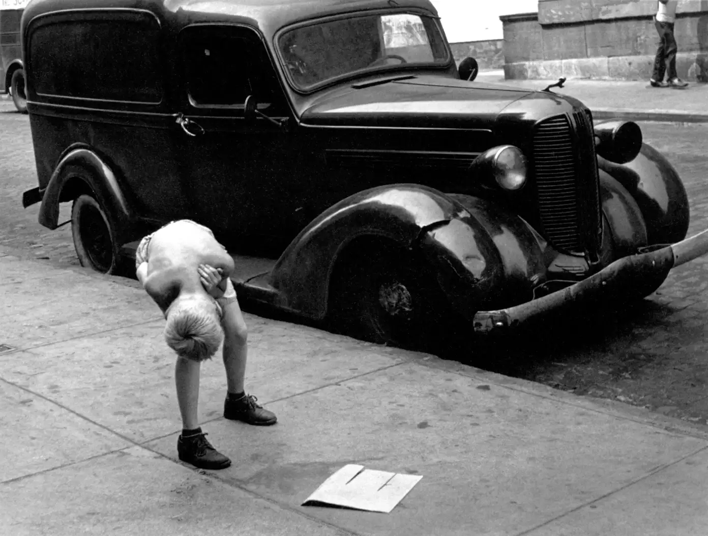 Helen Levitt, New York, (Boy Bending Over), 1940