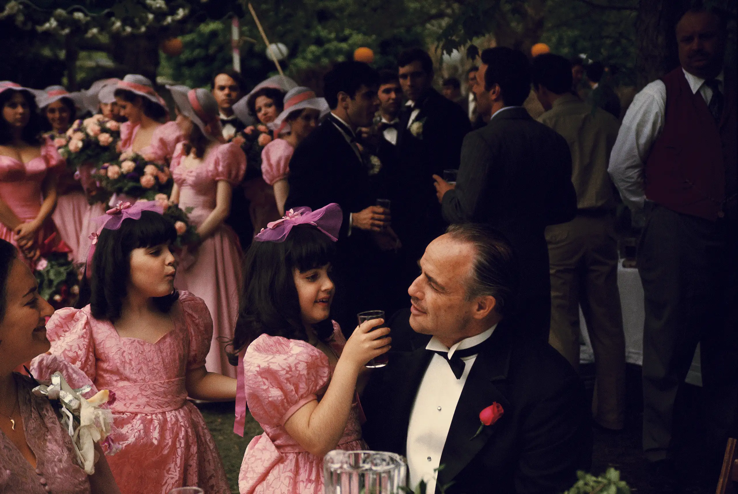 Steve Schapiro, Brando and the Little Bridesmaids- The Wedding, Godfather I, 1971