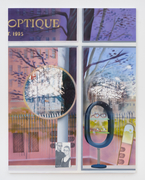 Optique, 2026 Flashe, oil, acrylic, CMYK silkscreen, on Dibond