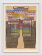 Feminist/Alien, 2026 gouache and graphite on tea-stained paper